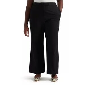 Pari Passu Womens Ponte Black Wide Leg Pants Plus Size 20 Stretch Luxury Capsule